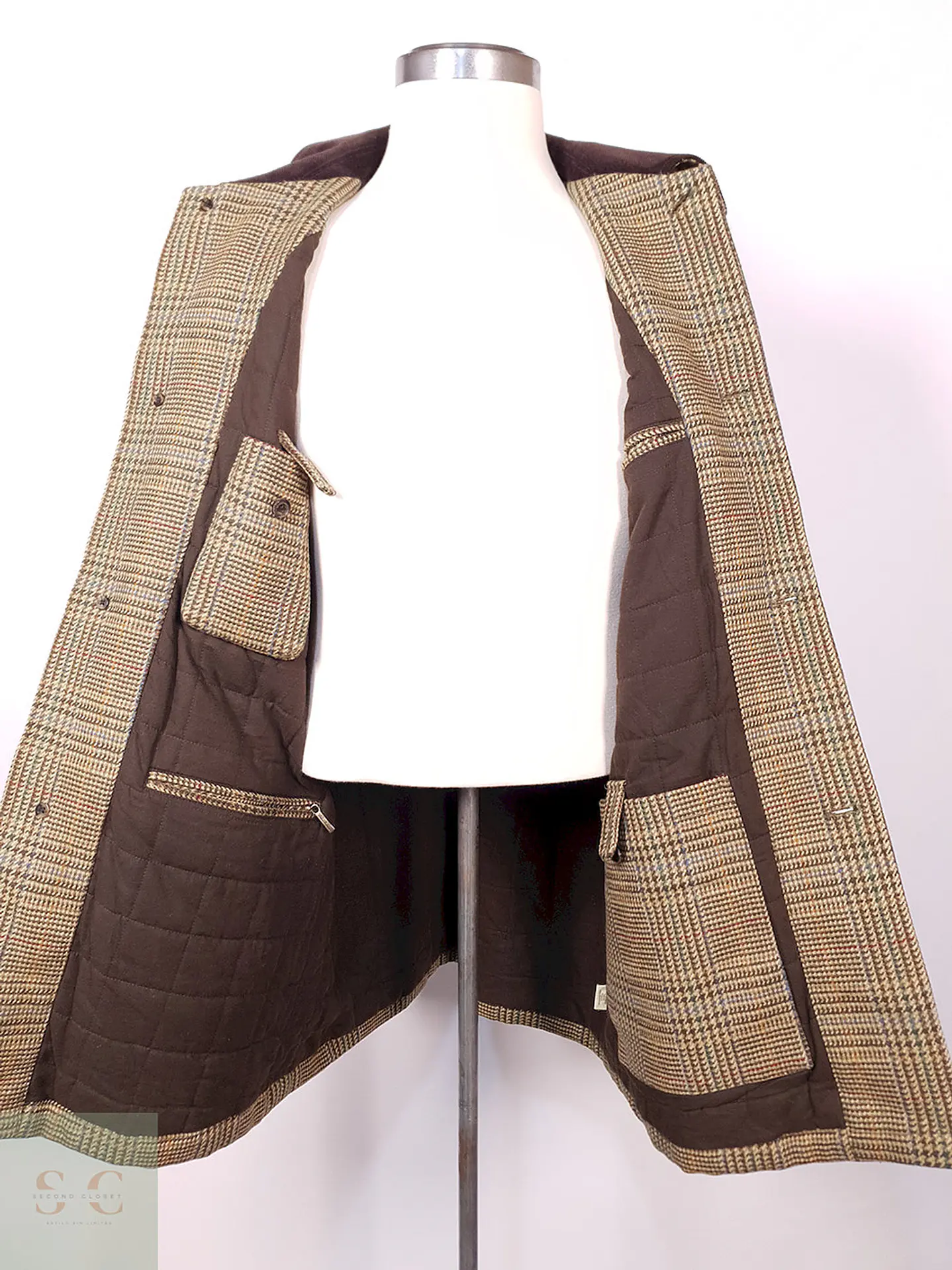 Abrigo Brooks Brothers 100% Lana Escocia Talla L 17