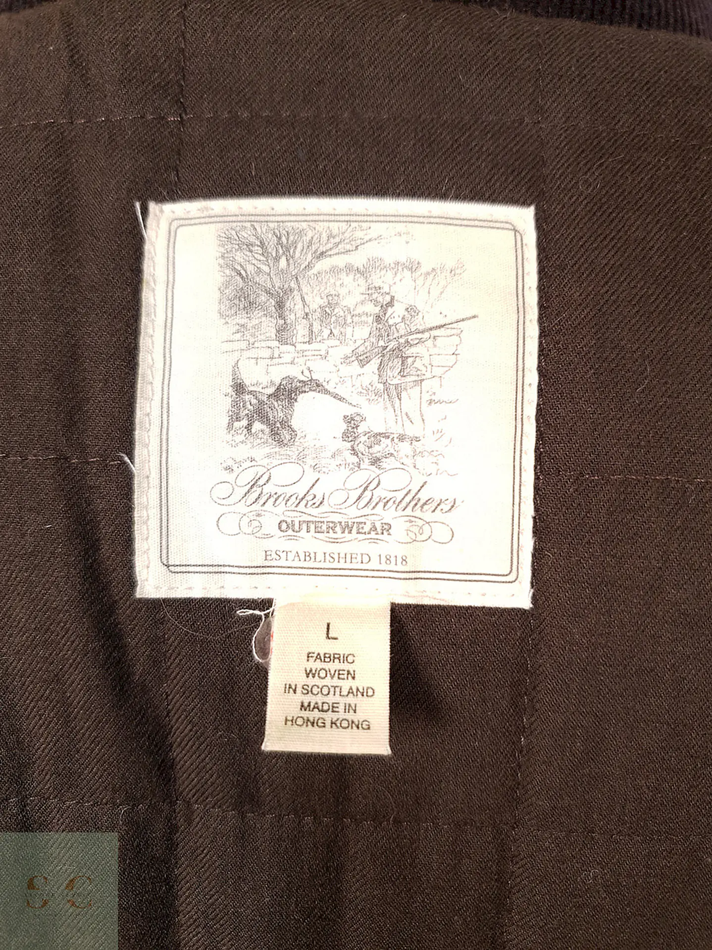 Abrigo Brooks Brothers 100% Lana Escocia Talla L 19