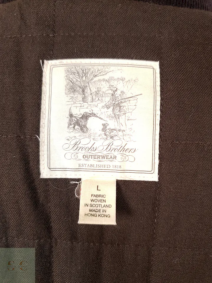 Abrigo Brooks Brothers 100% Lana Escocia Talla L 19