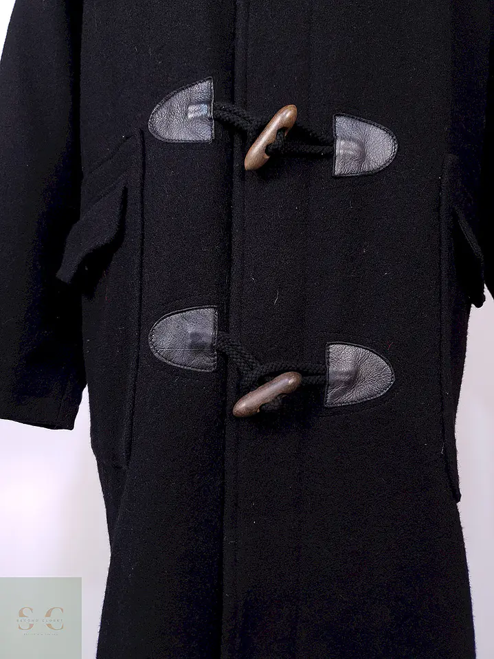 Abrigo Montgomery Johnbull Negro Lana Japón Talla ML 3