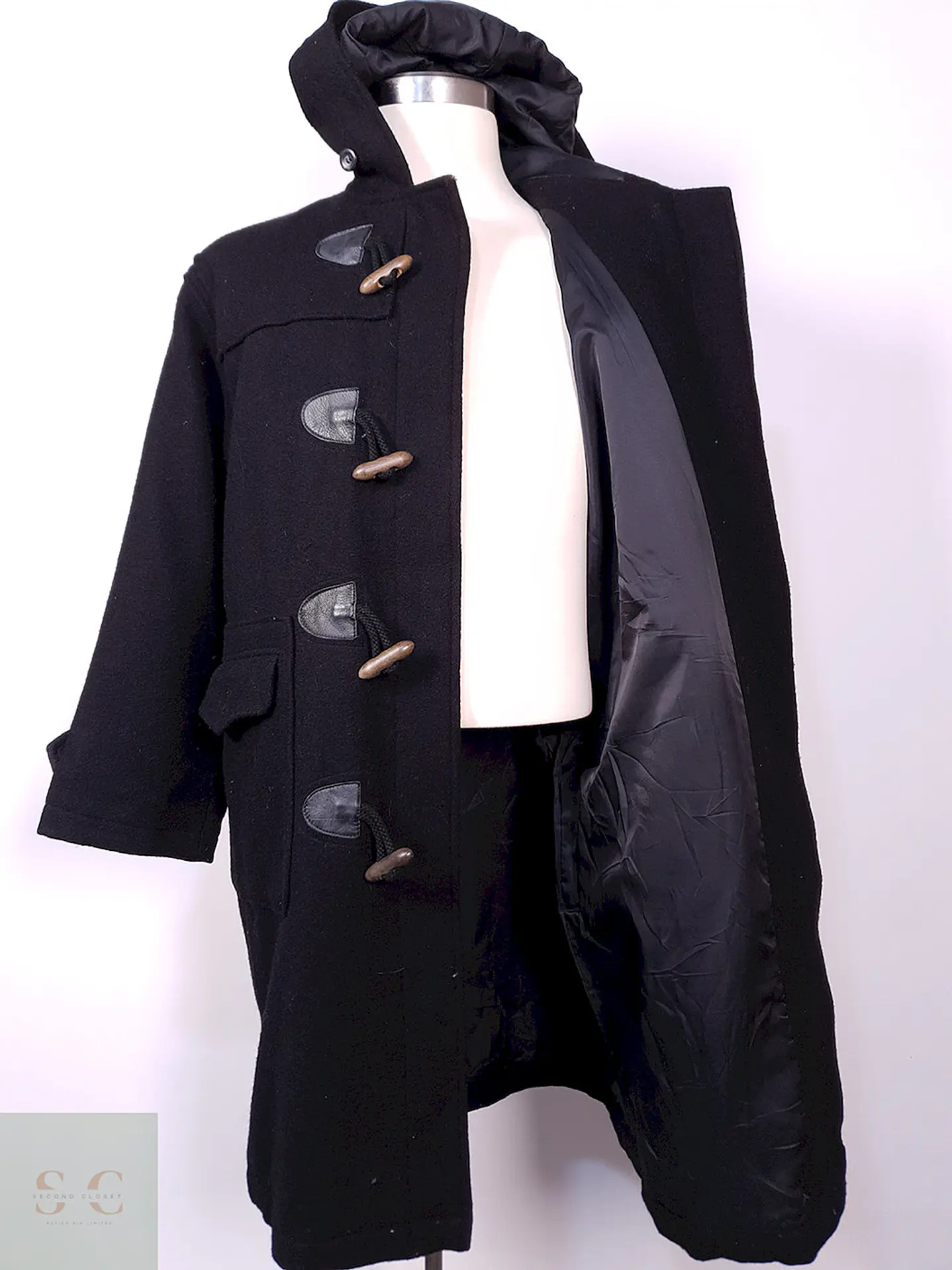 Abrigo Montgomery Johnbull Negro Lana Japón Talla ML 7