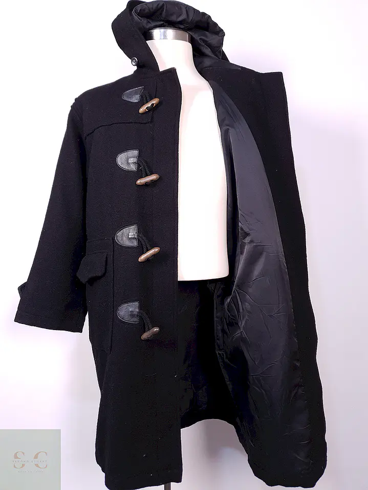 Abrigo Montgomery Johnbull Negro Lana Japón Talla ML 7