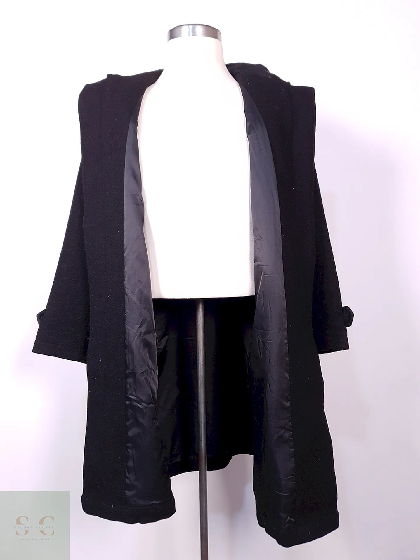 Abrigo Montgomery Johnbull Negro Lana Japón Talla ML 10