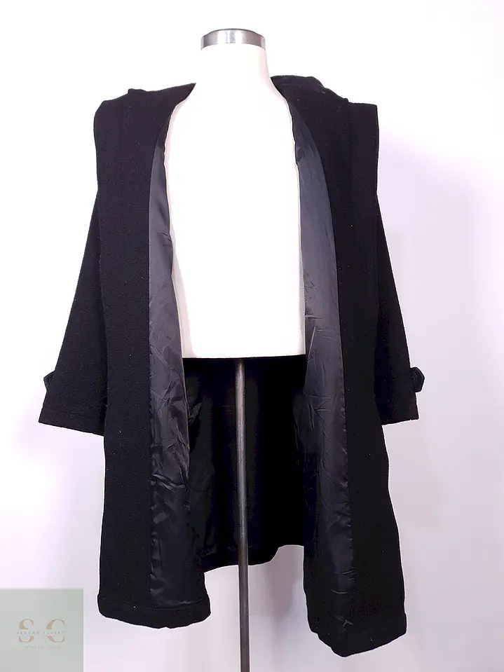 Abrigo Montgomery Johnbull Negro Lana Japón Talla ML 10