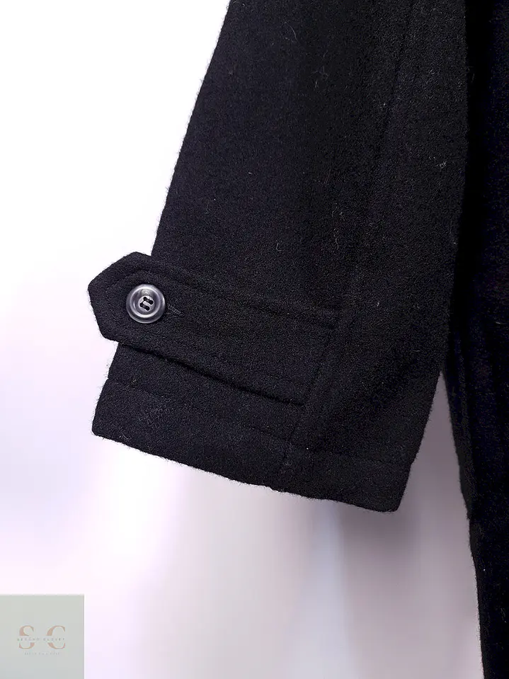 Abrigo Montgomery Johnbull Negro Lana Japón Talla ML 12