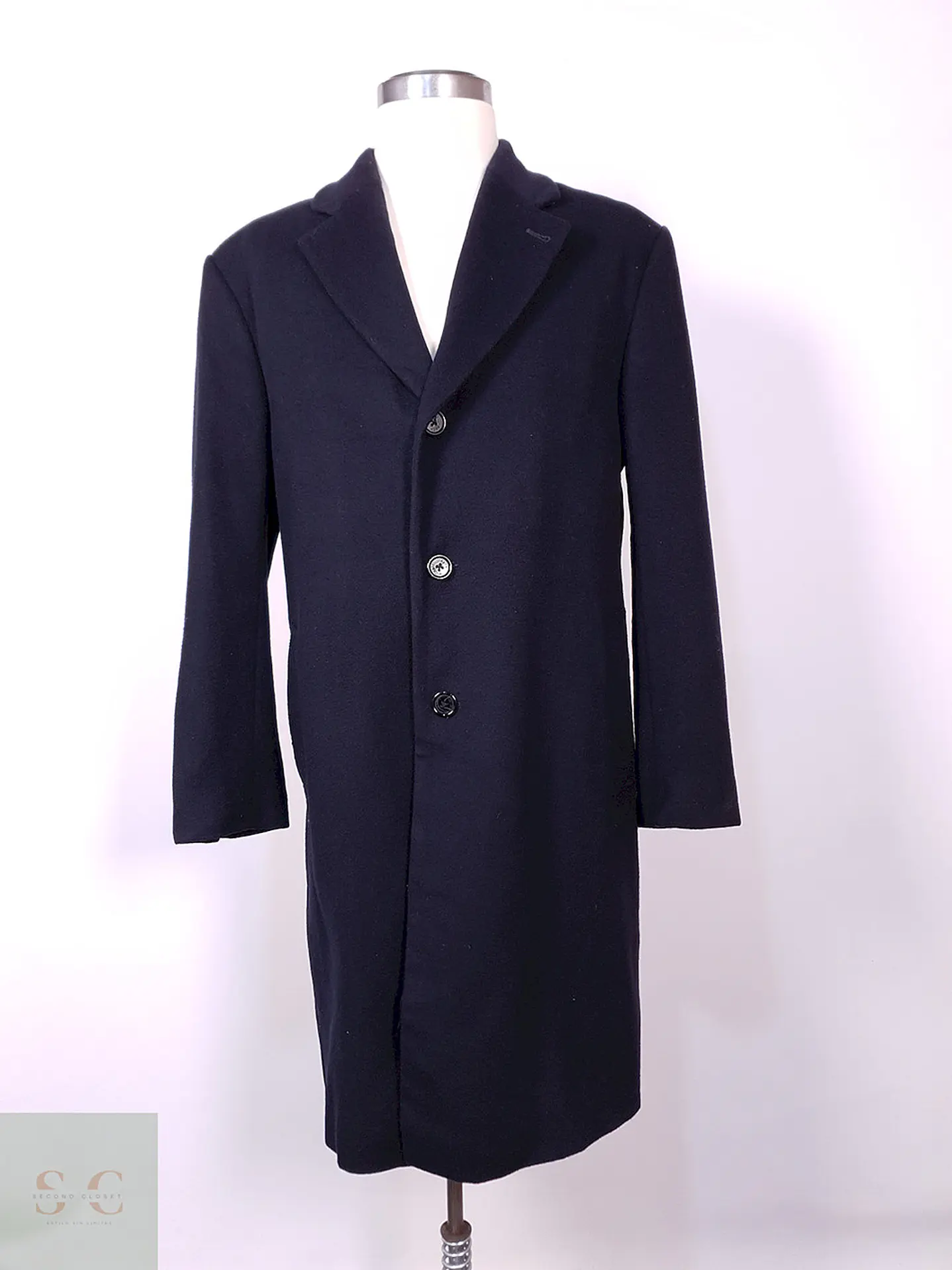 Abrigo Michael Kors Largo Azul Lana y Cashmere Talla LXL 1