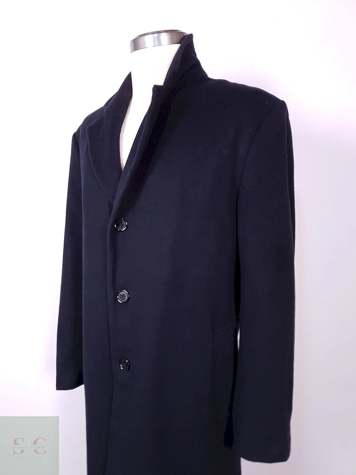 Abrigo Michael Kors Largo Azul Lana y Cashmere Talla LXL 7