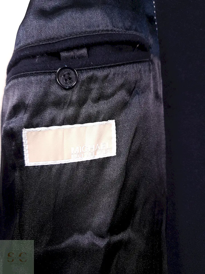 Abrigo Michael Kors Largo Azul Lana y Cashmere Talla LXL 11