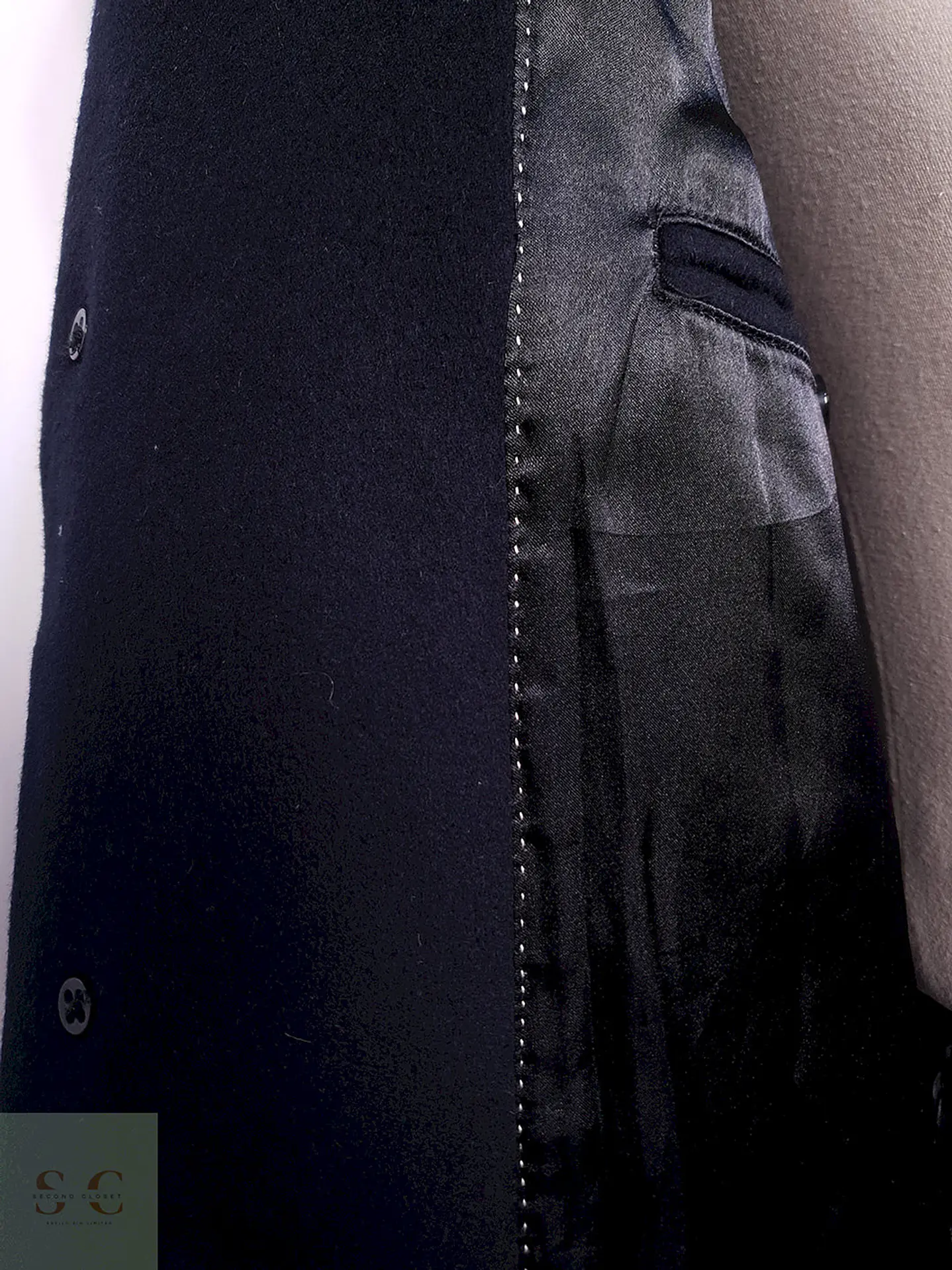 Abrigo Michael Kors Largo Azul Lana y Cashmere Talla LXL 14