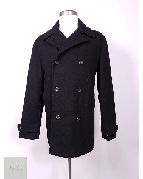 Abrigo Merona Marinero Negro Lana - Talla L