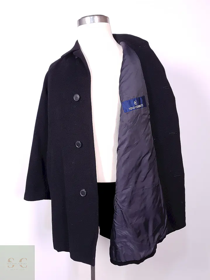 Abrigo Nino Cerruti Azul Japón Lana Talla M 9
