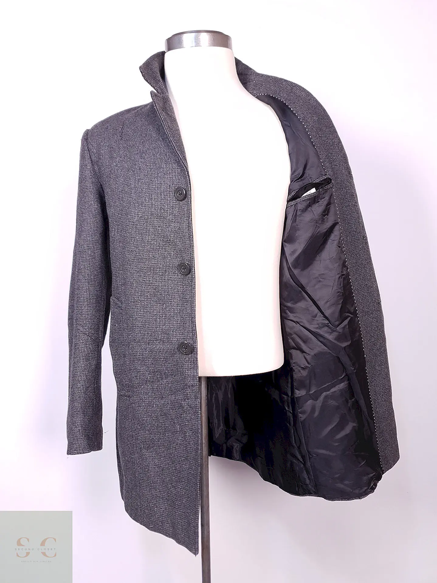 Abrigo Nothing Hill Italiano Lana Talla M 11