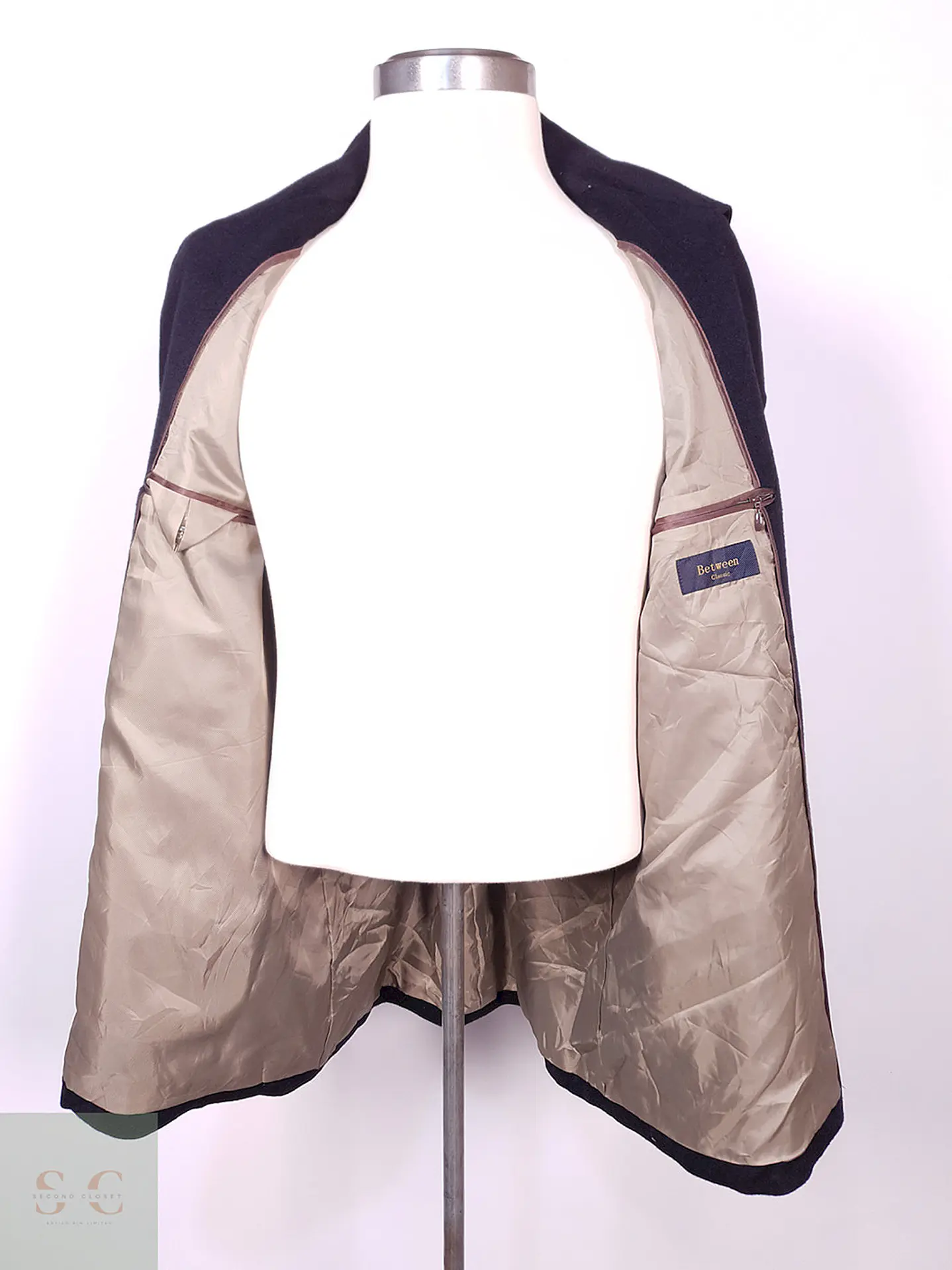 Abrigo Between Classics Azul Japón Lana Cashmere Talla L 10