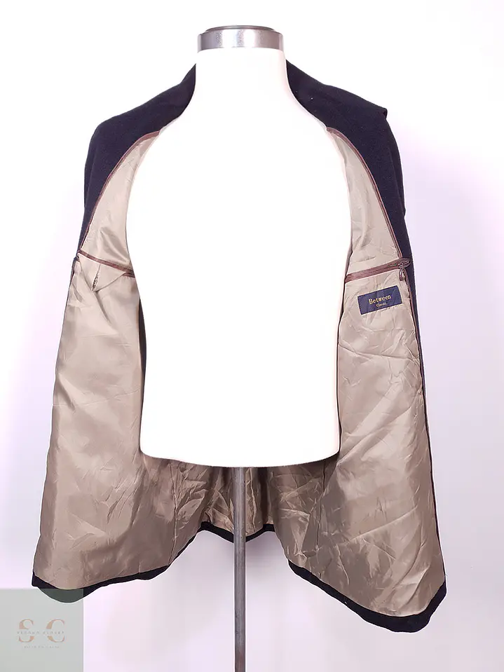Abrigo Between Classics Azul Japón Lana Cashmere Talla L 10