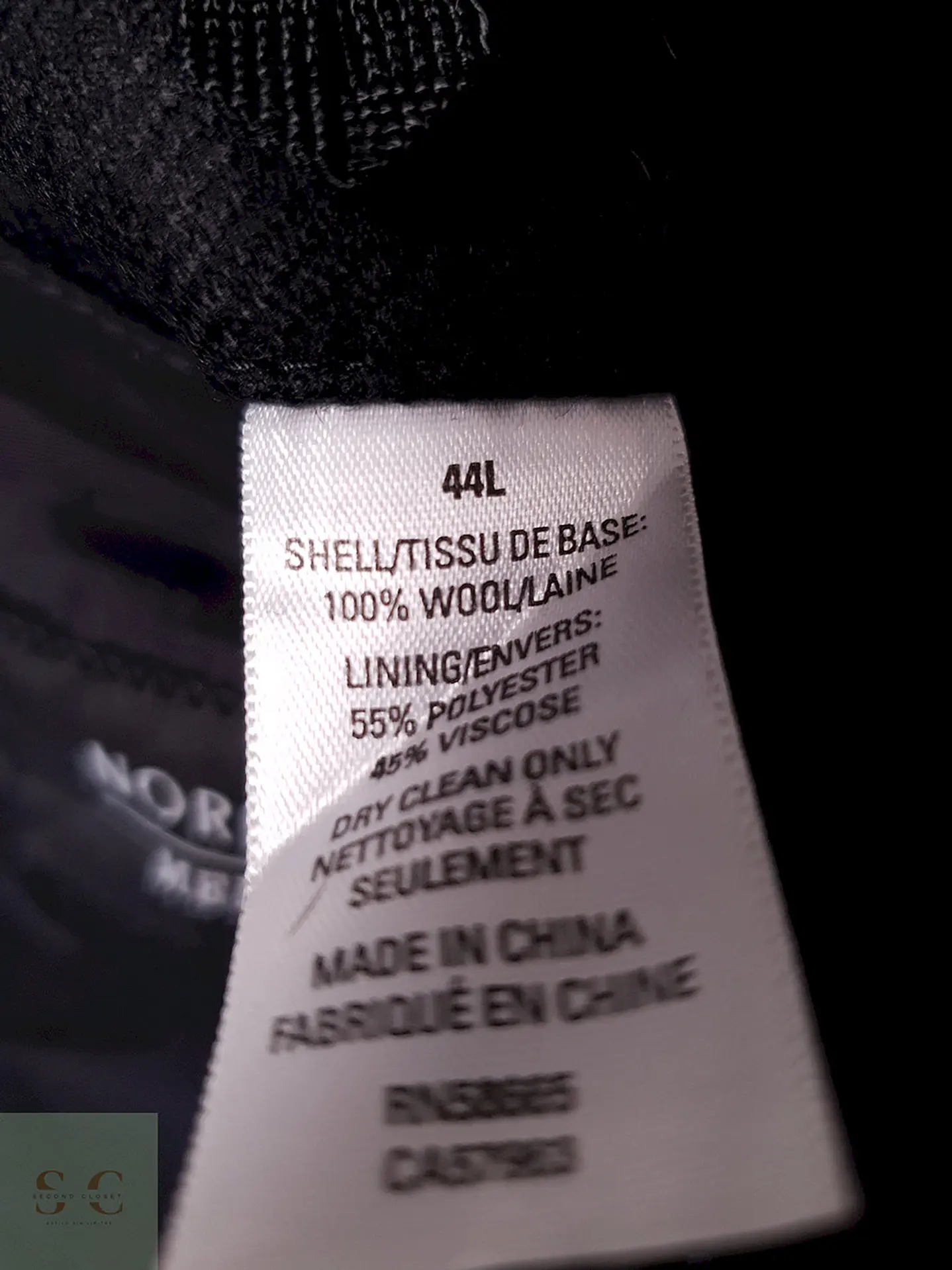 Abrigo Nordstrom Largo Negro 100% Lana Talla L 11