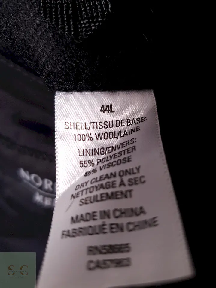 Abrigo Nordstrom Largo Negro 100% Lana Talla L 11