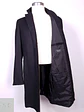 Abrigo Nordstrom Largo Negro 100% Lana Talla L - Miniatura 12