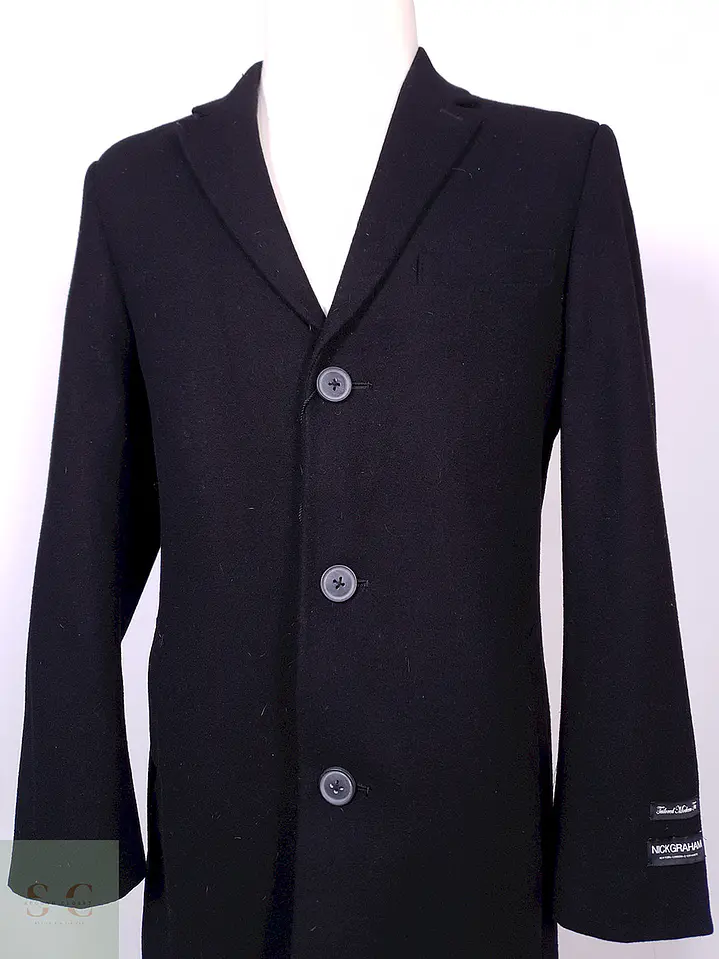 Abrigo Climate Couture Negro Lana Talla M 4