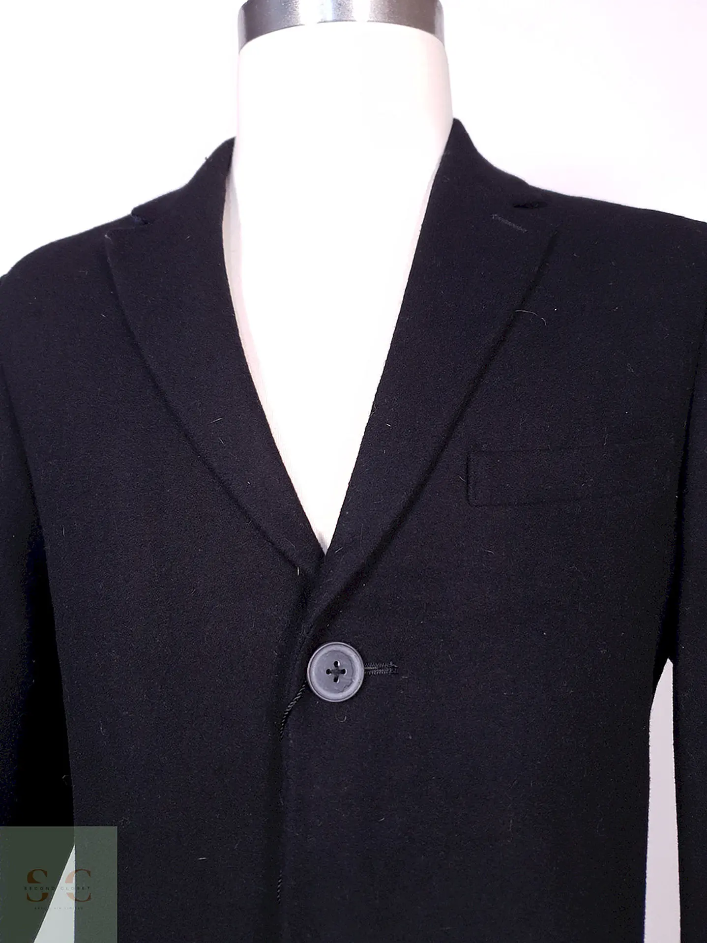 Abrigo Climate Couture Negro Lana Talla M 5