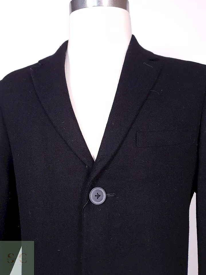Abrigo Climate Couture Negro Lana Talla M 5