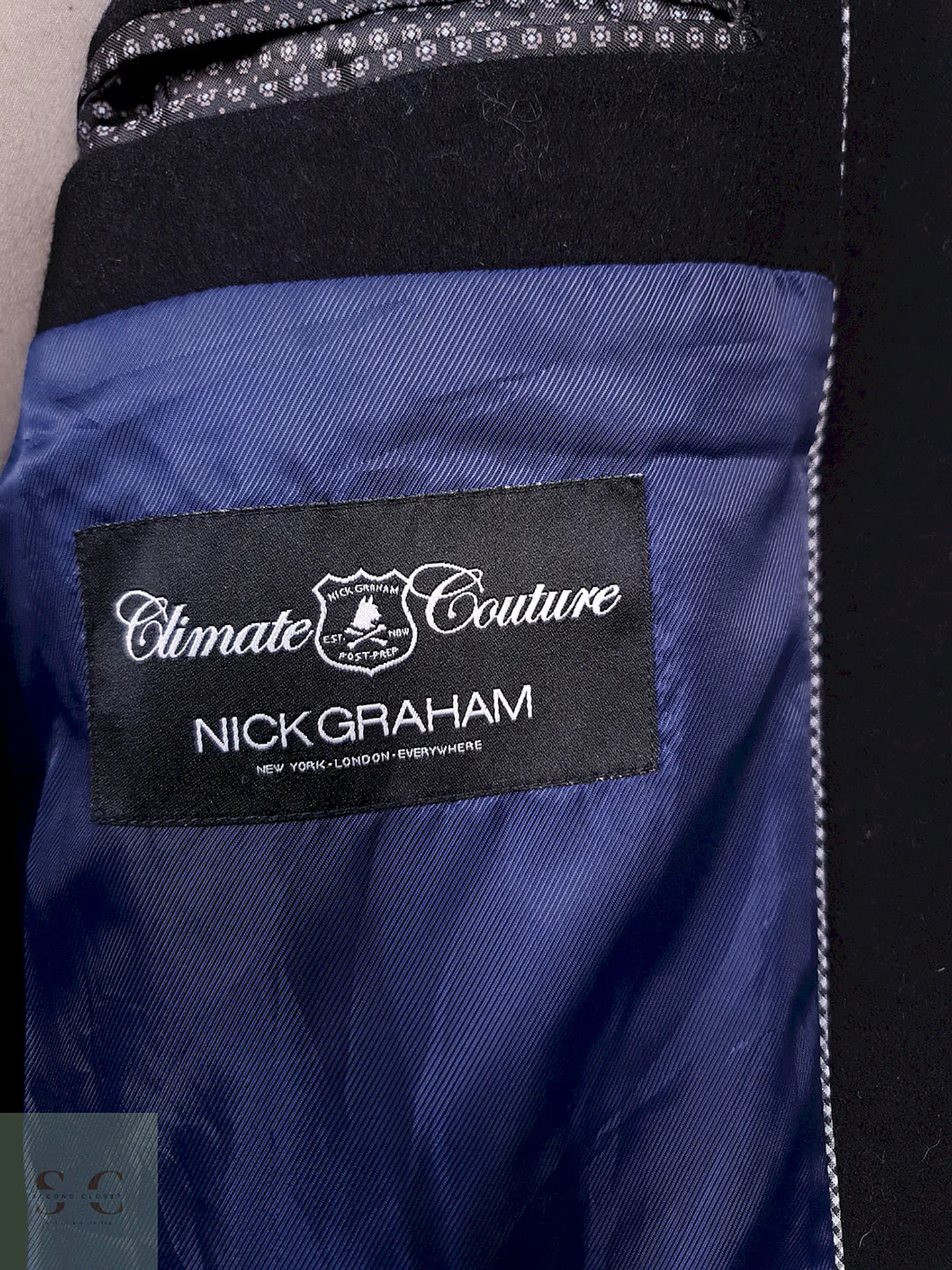 Abrigo Climate Couture Negro Lana Talla M 9