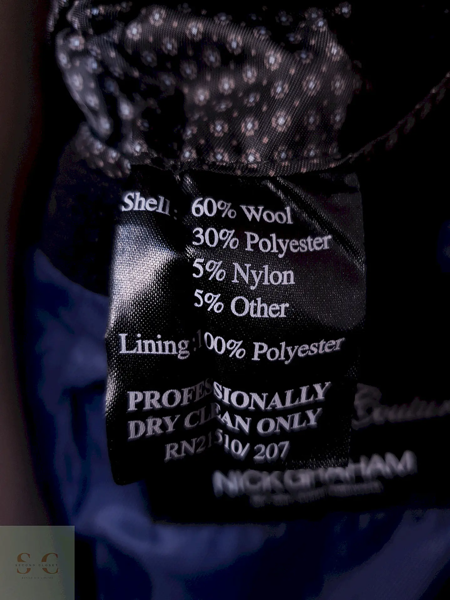 Abrigo Climate Couture Negro Lana Talla M 10