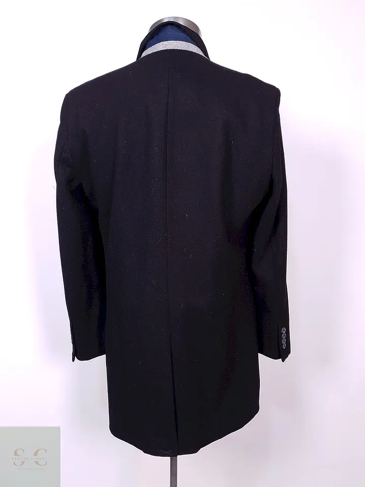 Abrigo Climate Couture Negro Lana Talla M 13