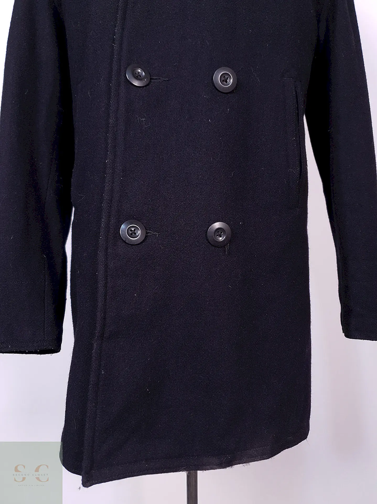 Abrigo Old Navy Marinero Azul Lana Talla M 3