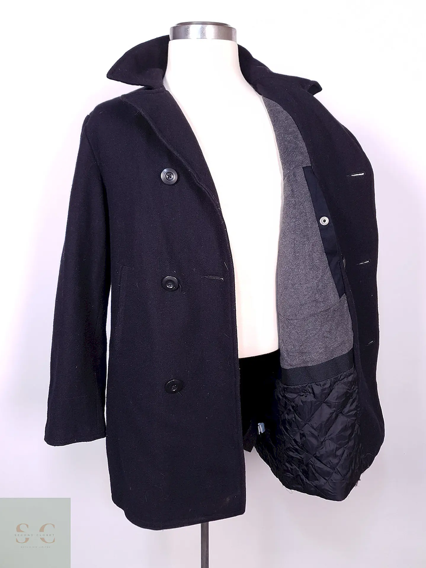 Abrigo Old Navy Marinero Azul Lana Talla M 10