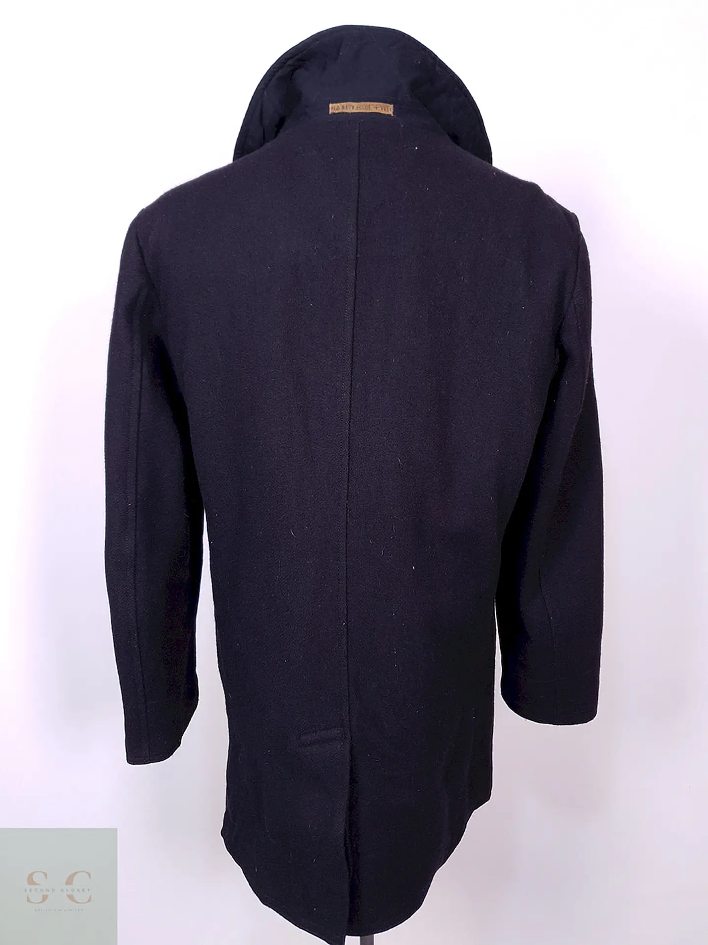 Abrigo Old Navy Marinero Azul Lana Talla M 14