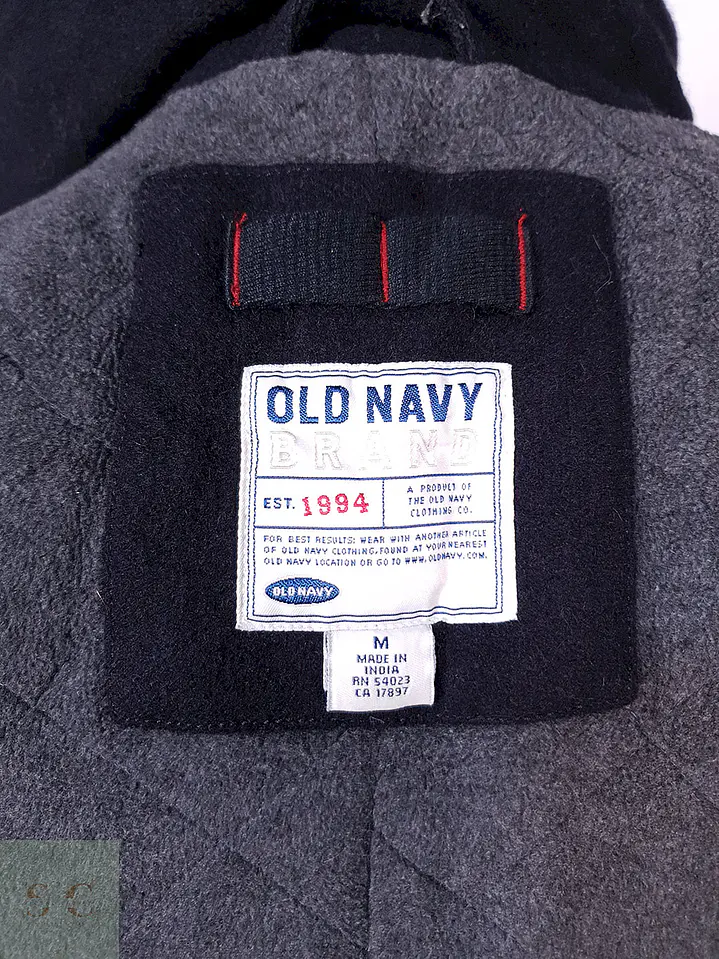 Abrigo Old Navy Marinero Azul Lana Talla M 16