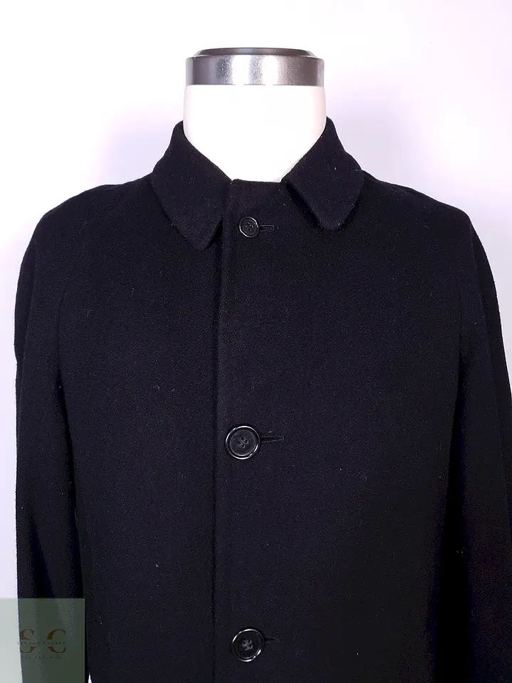 Abrigo Varsity Negro Lana Talla M 3
