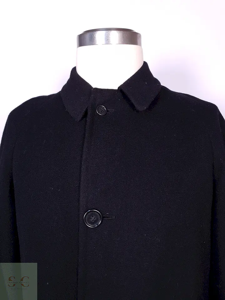 Abrigo Varsity Negro Lana Talla M 5