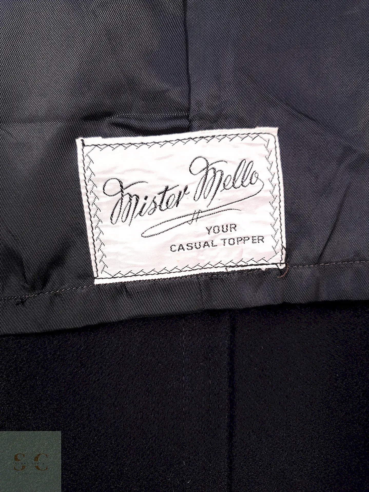 Abrigo Varsity Negro Lana Talla M 13