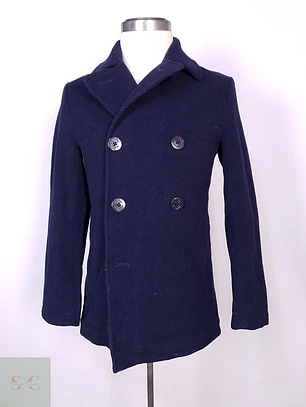 Abrigo Aeropostale Marinero Azul Lana Talla S
