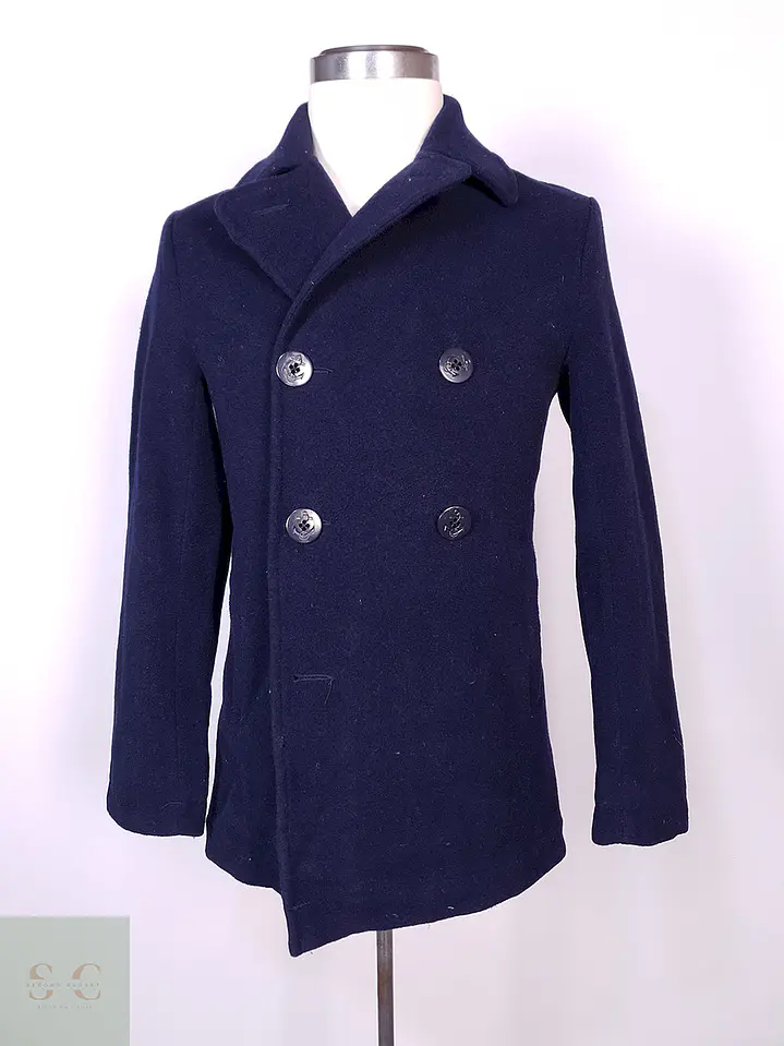 Abrigo Aeropostale Marinero Azul Lana Talla S 1