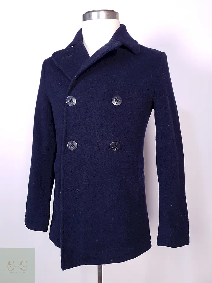 Abrigo Aeropostale Marinero Azul Lana Talla S 2
