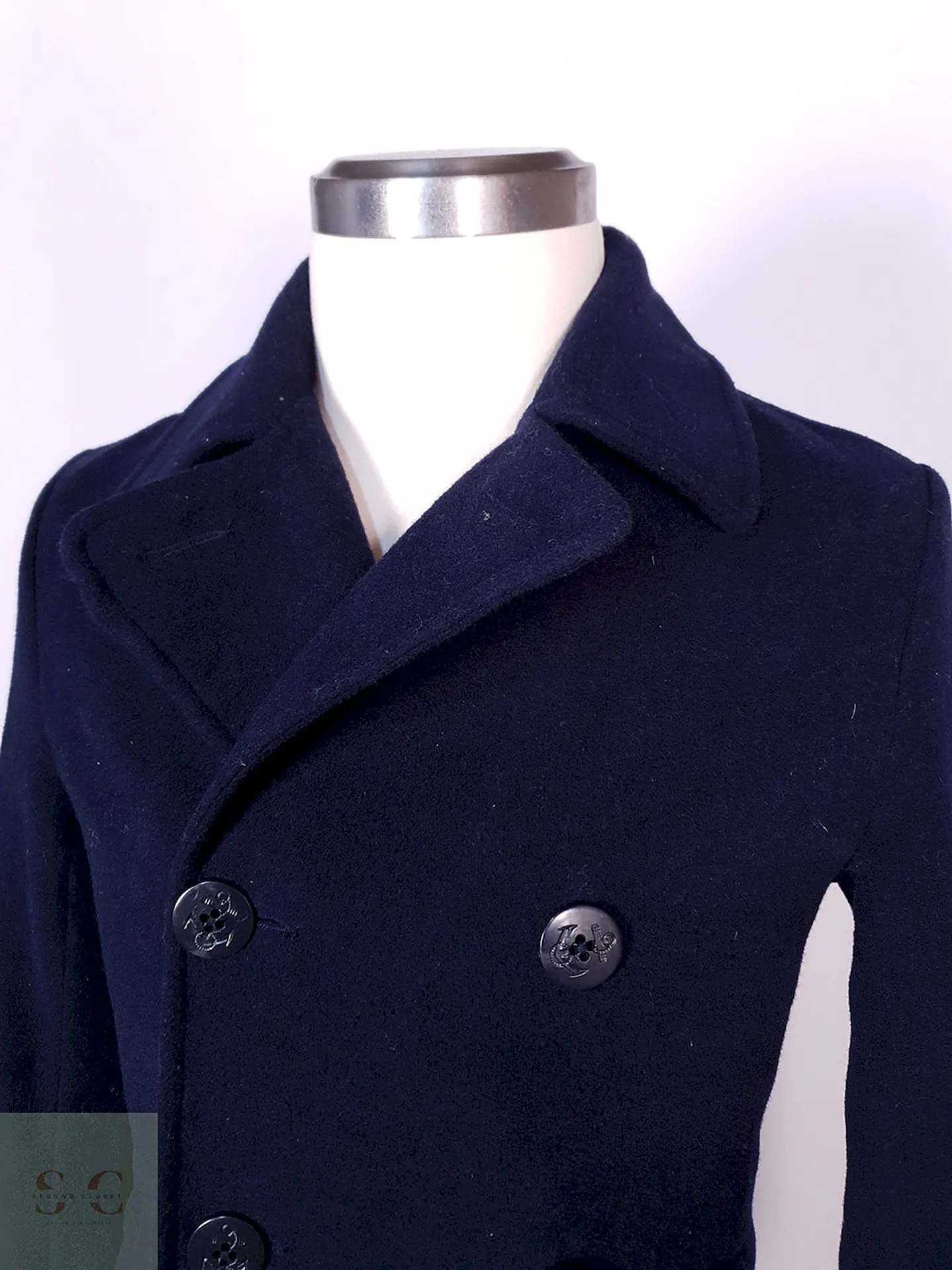 Abrigo Aeropostale Marinero Azul Lana Talla S 5