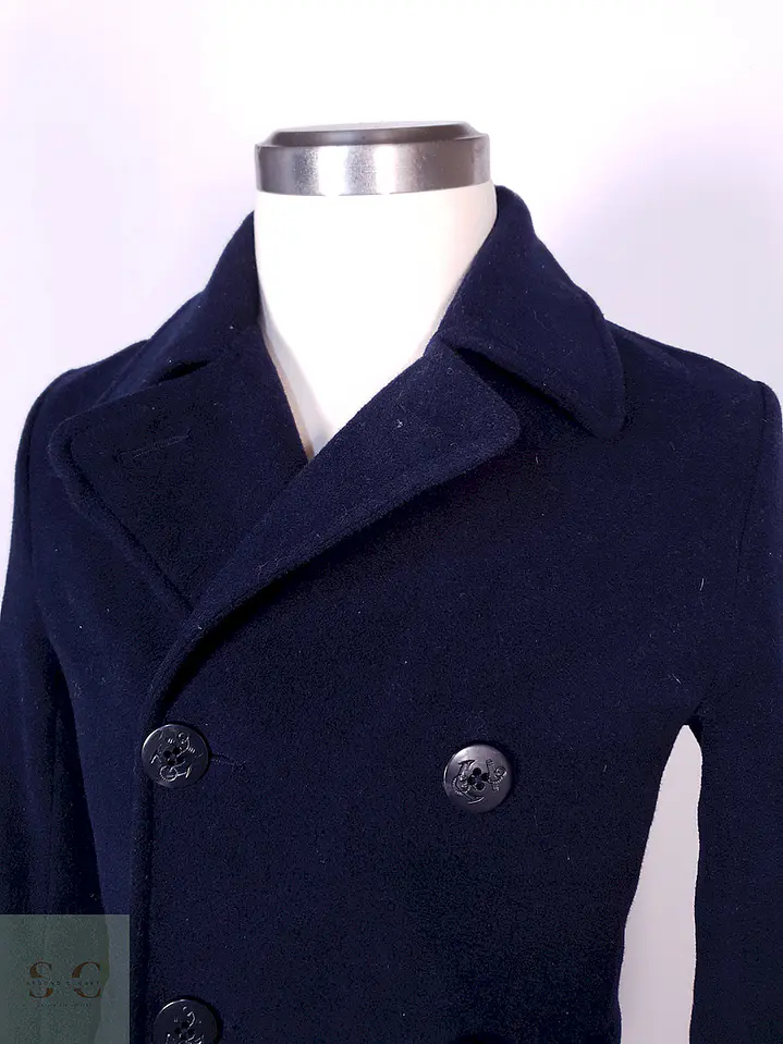 Abrigo Aeropostale Marinero Azul Lana Talla S 5