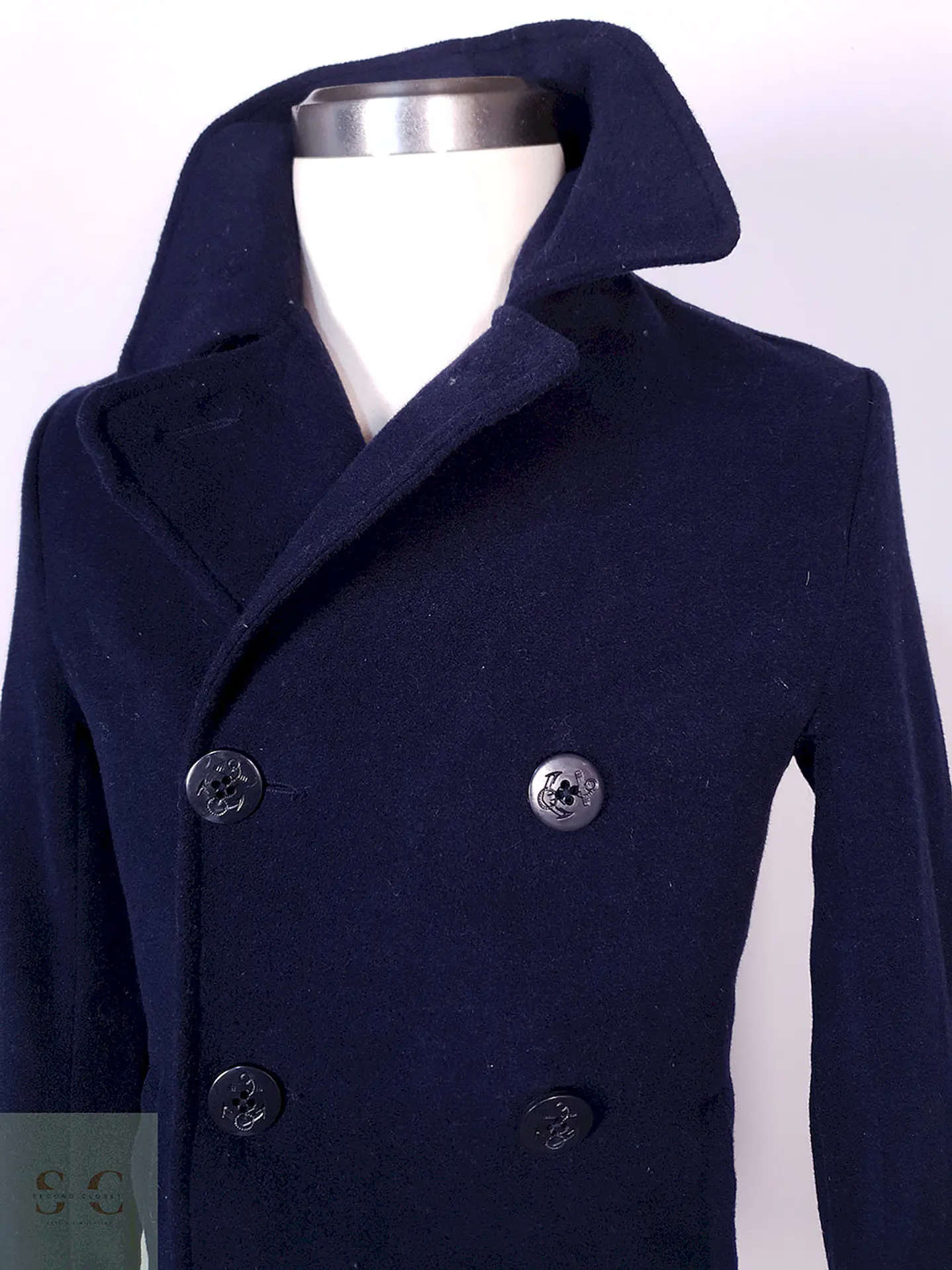 Abrigo Aeropostale Marinero Azul Lana Talla S 6