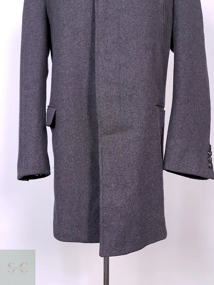 Abrigo Dressmann Plomo Mezcla Lana Talla XL 3