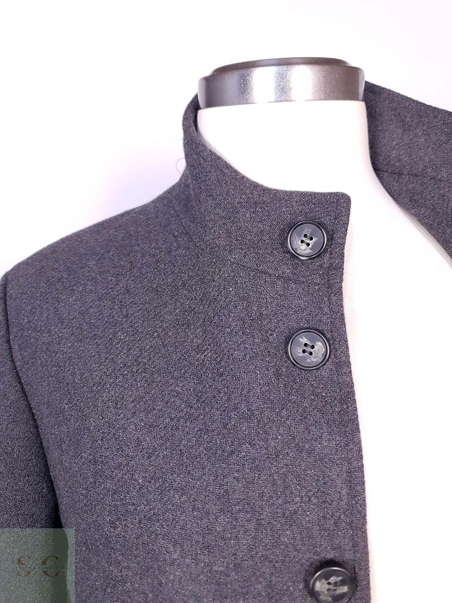 Abrigo Dressmann Plomo Mezcla Lana Talla XL 6