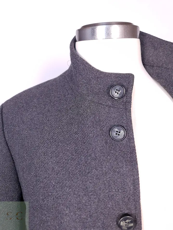 Abrigo Dressmann Plomo Mezcla Lana Talla XL 6