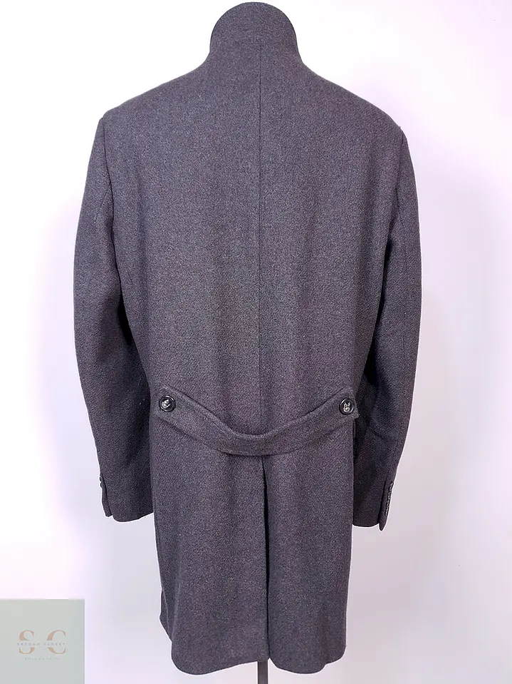 Abrigo Dressmann Plomo Mezcla Lana Talla XL 10