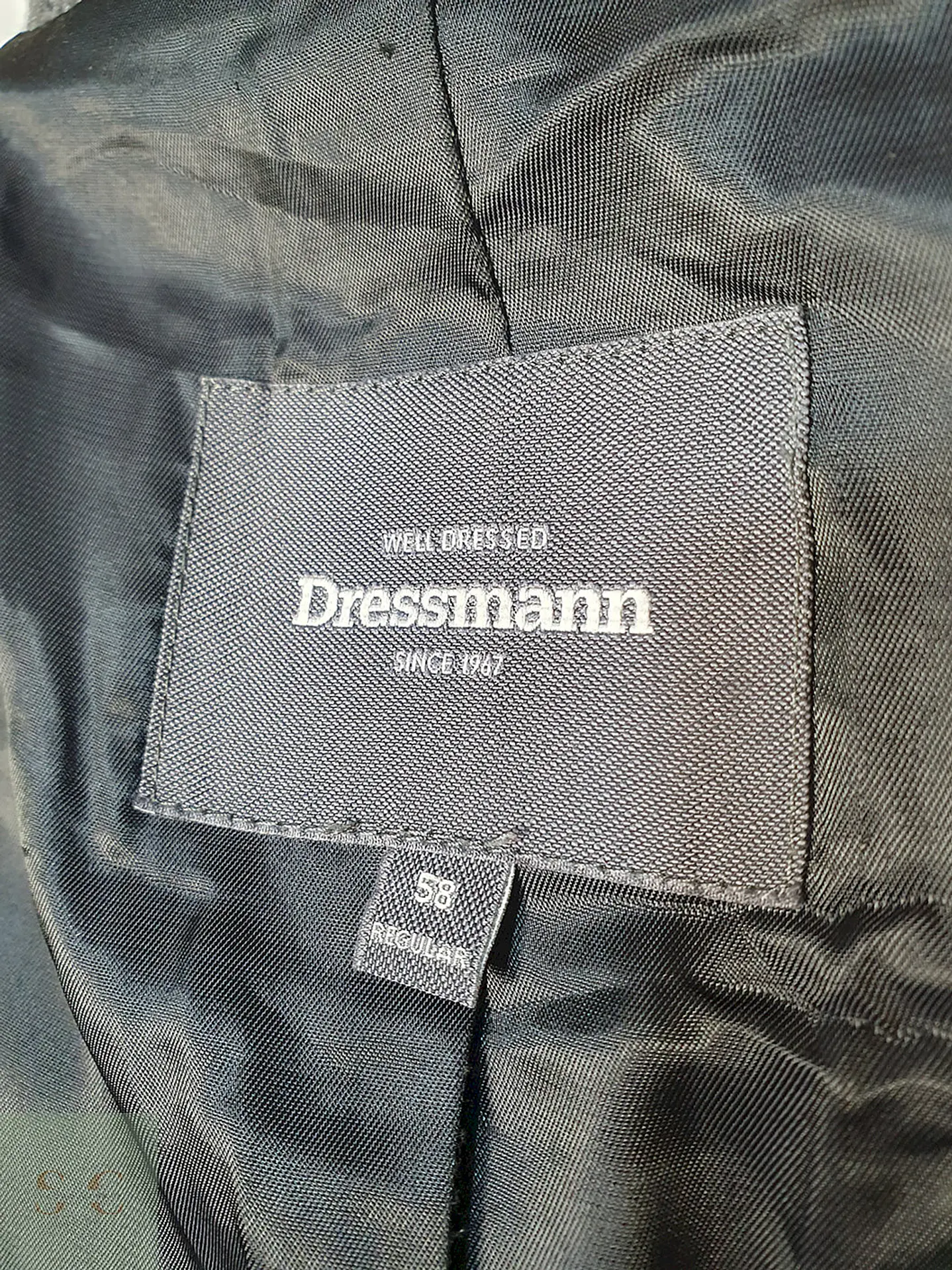 Abrigo Dressmann Plomo Mezcla Lana Talla XL 12