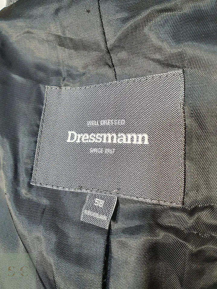 Abrigo Dressmann Plomo Mezcla Lana Talla XL 12