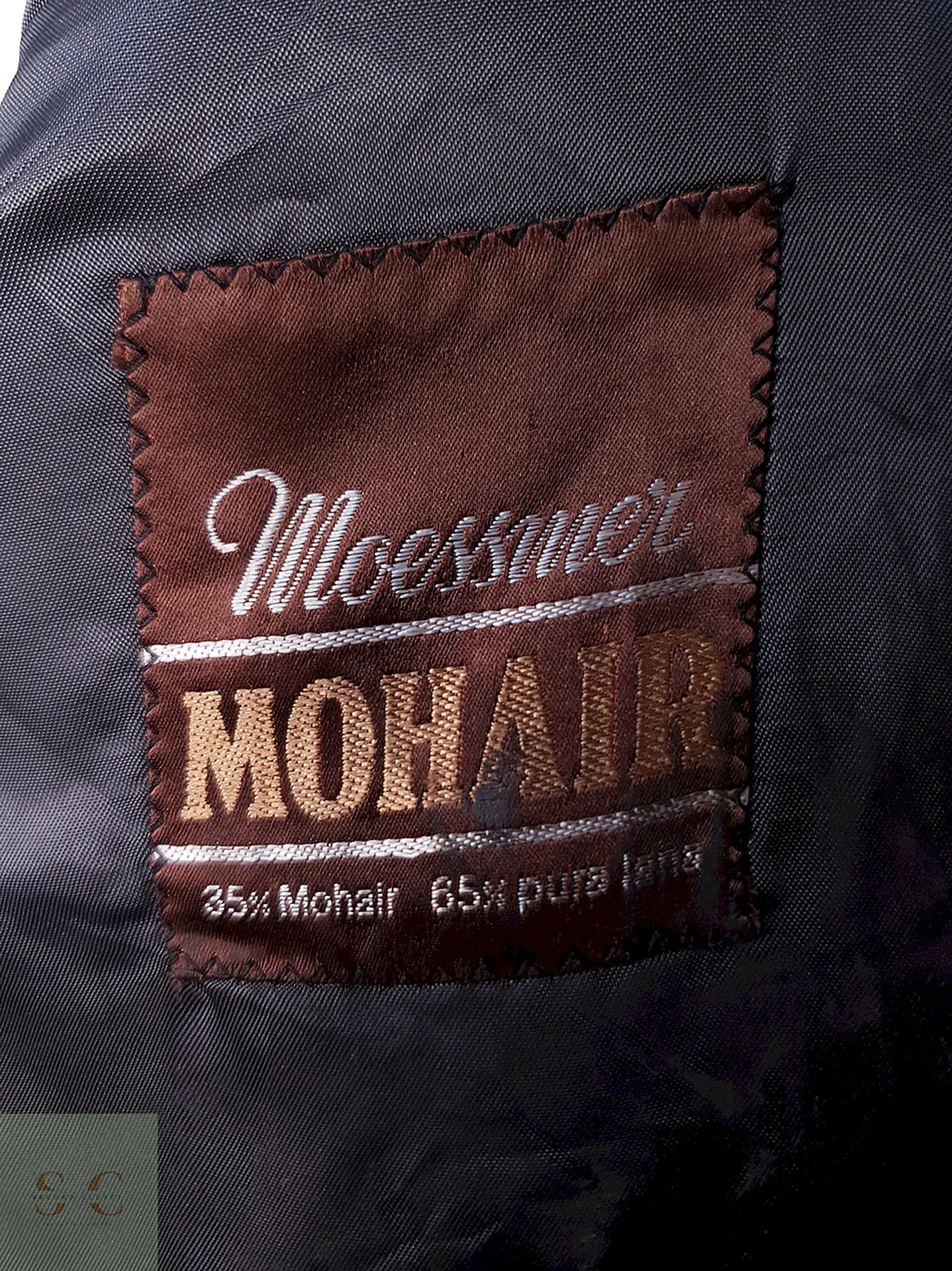 Abrigo Moessmer Vintage Plomo Lana Virgen Mohair Talla M 9
