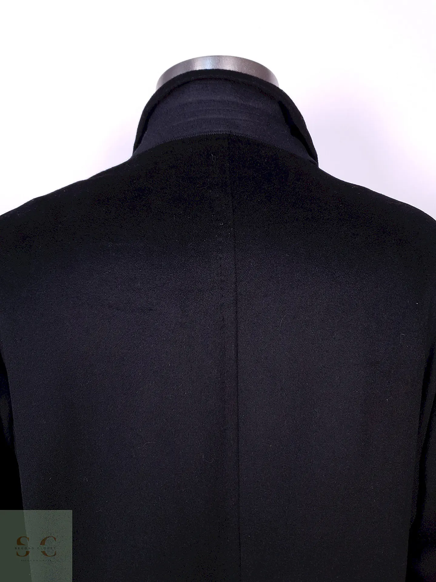 Abrigo Hamilton And Hayes Largo Negro Italiano Lana Cashmere Talla XL 16
