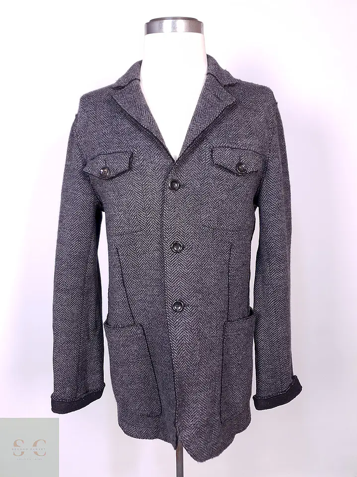 Abrigo Armani Plomo Lana Talla ML 1