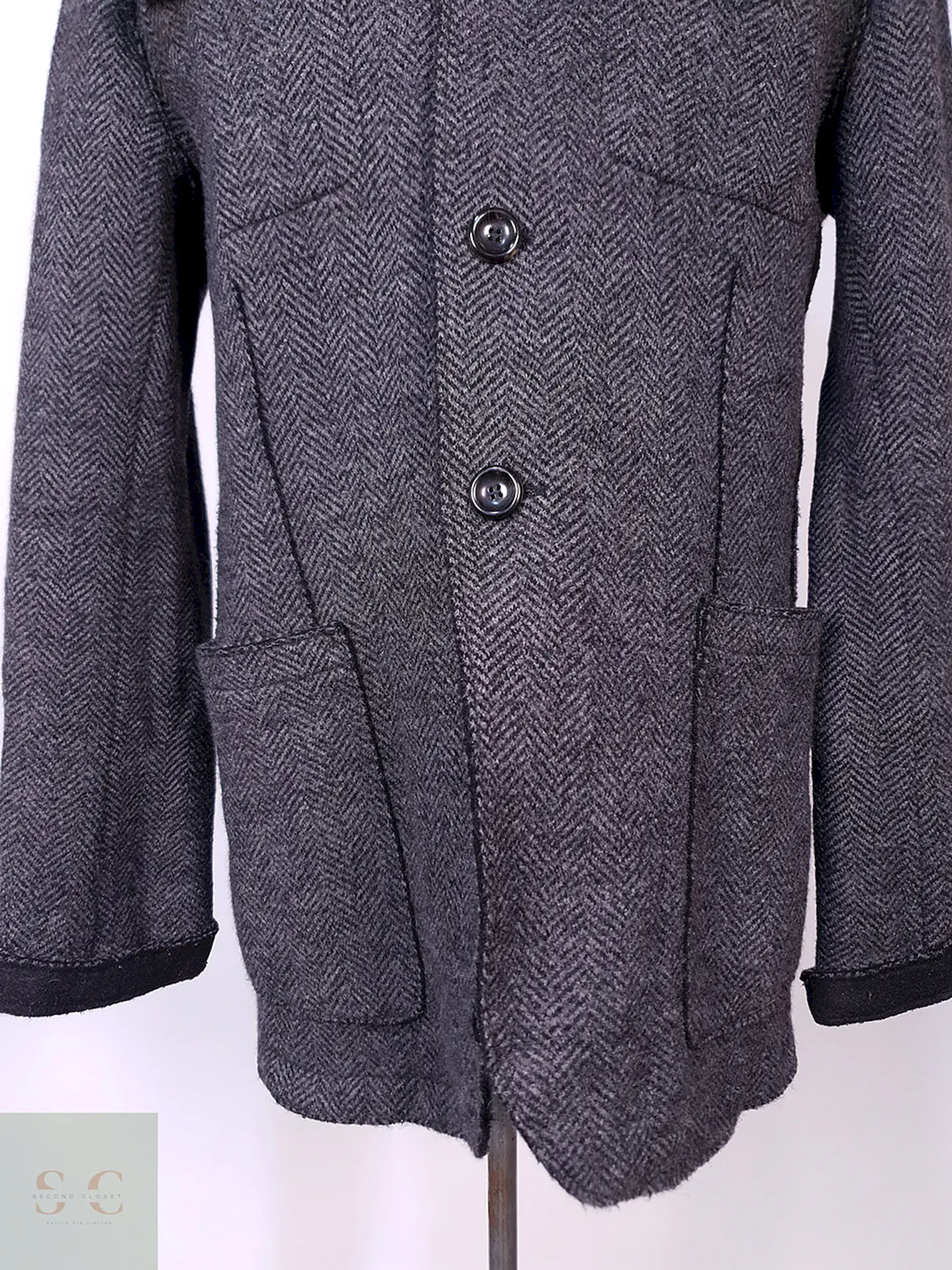 Abrigo Armani Plomo Lana Talla ML 3